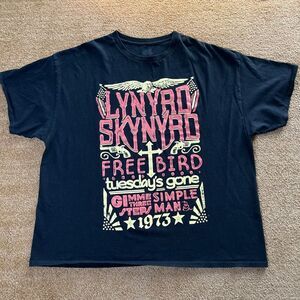 Lynyrd Skynyrd Mens‎ Black Freebird 1973 Hits Crew Neck Graphic T-Shirt Size 3XL